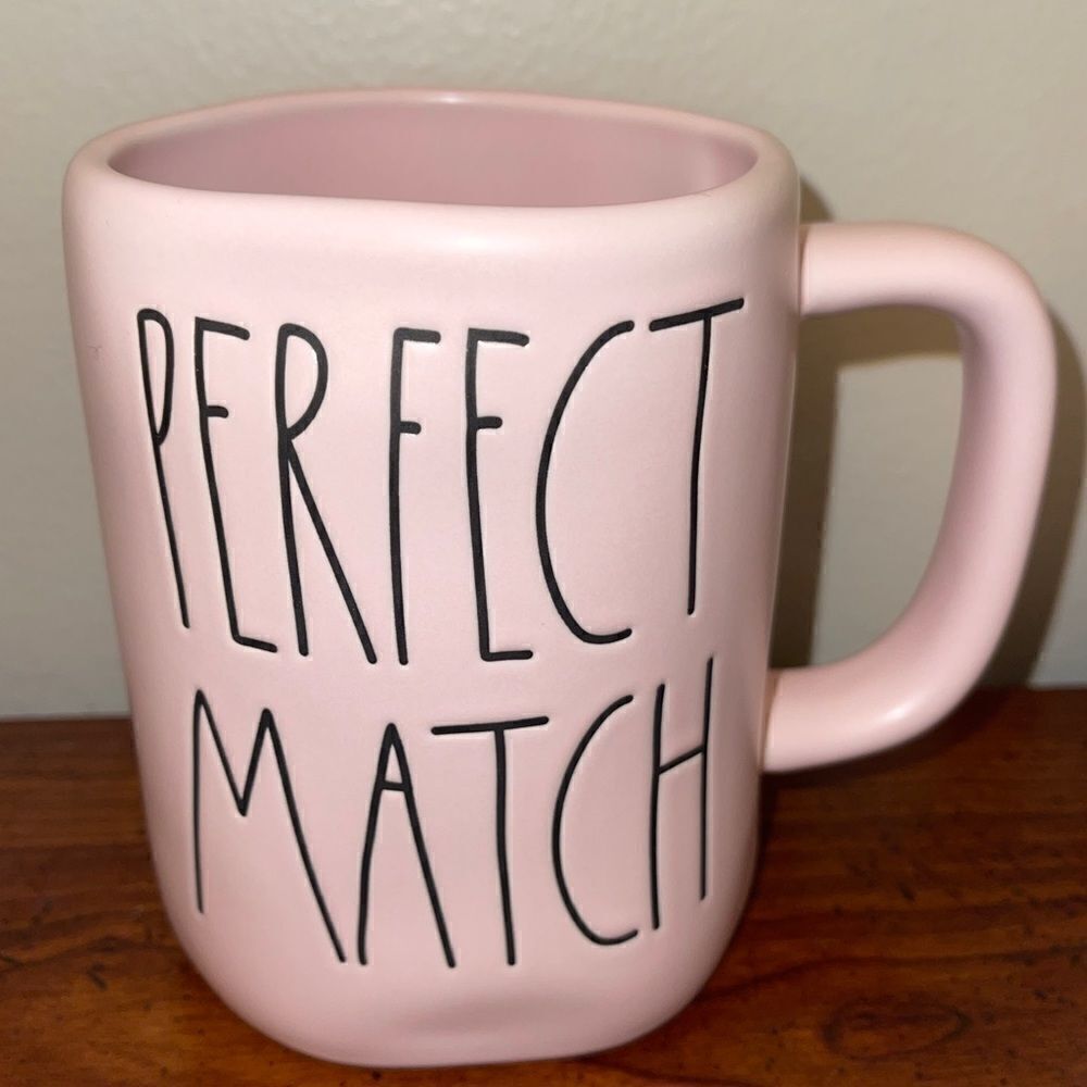Rae Dunn by Magenta LL “Perfect Match" Pink Coffee Mug New
